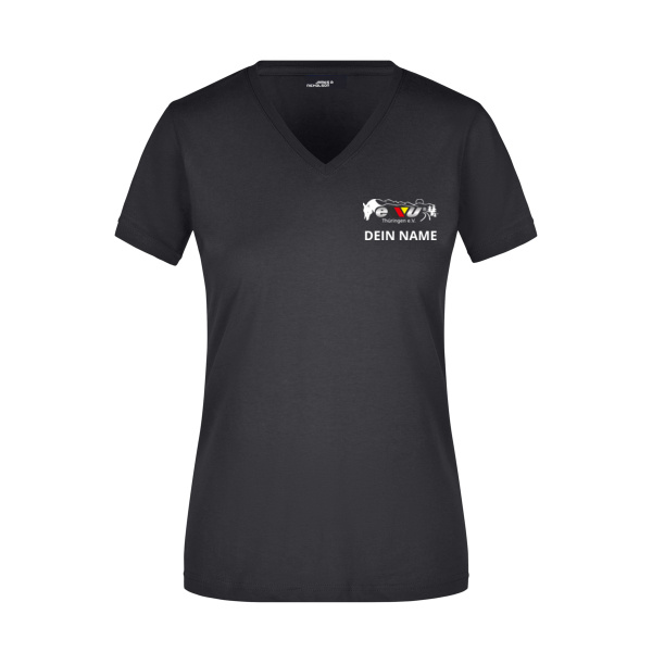 Brustdruck - Ladies' Slim Fit V-T Miniaturansicht